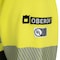 Oberon Hi-Vis 100% FR/Arc-Rated Heavyweight 12 oz Hoodie, Pullover, Black Bottom, Hi-Vis Yellow, S ZFC106-S - alternate 3
